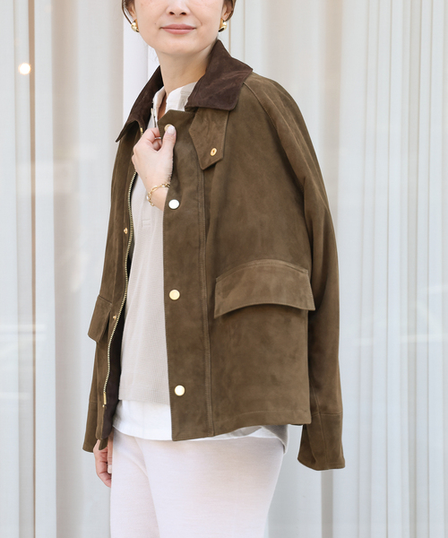 Deuxieme Classe(ドゥーズィエムクラス)の「*追加 Fishing Jacket(ライダースジャケット・レディース・カーキ・FREE)」の16枚目の写真