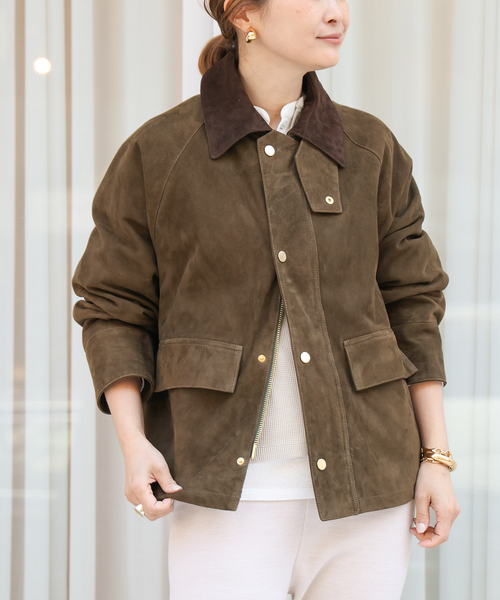 タグ付き未着用^_^ドゥーズィエムクラス購入スエードブラウンジャケット 42 タグ付き未着用^_^ドゥーズィエムクラス購入スエードブラウン