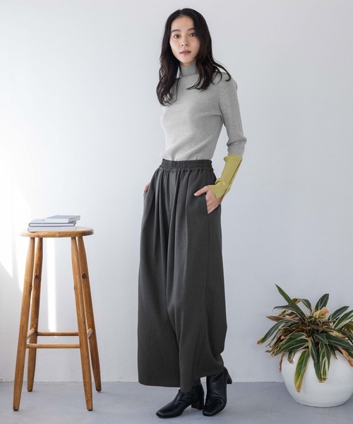 LOWRYS FARM（ローリーズファーム）の「ツートーンニットタートル 284588（ニット/セーター・レディース・アイボリー/ブラック/グレー・FREE）」の10枚目の写真