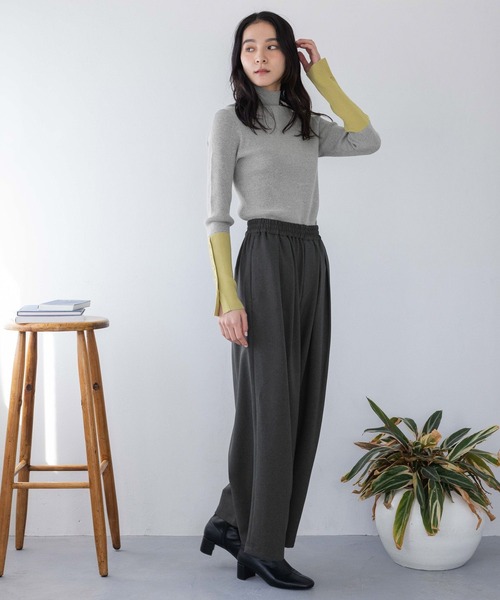 LOWRYS FARM（ローリーズファーム）の「ツートーンニットタートル 284588（ニット/セーター・レディース・アイボリー/ブラック/グレー・FREE）」の11枚目の写真