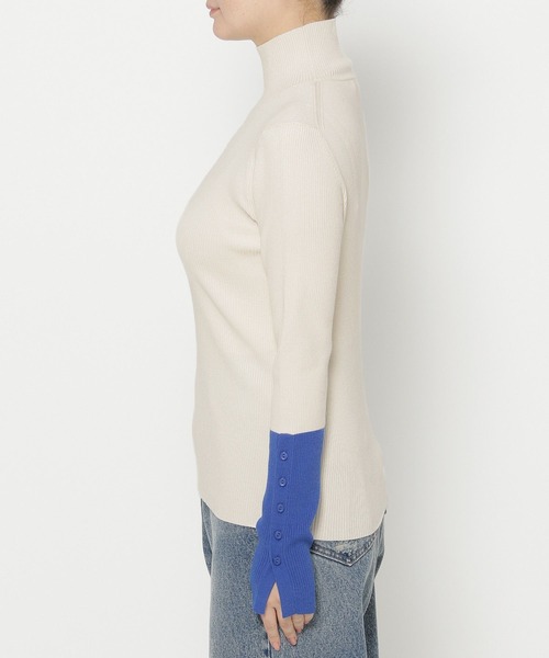 LOWRYS FARM（ローリーズファーム）の「ツートーンニットタートル 284588（ニット/セーター・レディース・アイボリー/ブラック/グレー・FREE）」の22枚目の写真