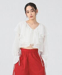 Ray BEAMS | メッシュケープカラー ブラウス(シャツ/ブラウス)