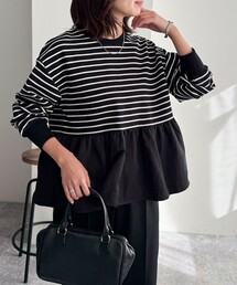 fredy emue | ペプラム布帛ドッキングプルオーバー(Tシャツ/カットソー)