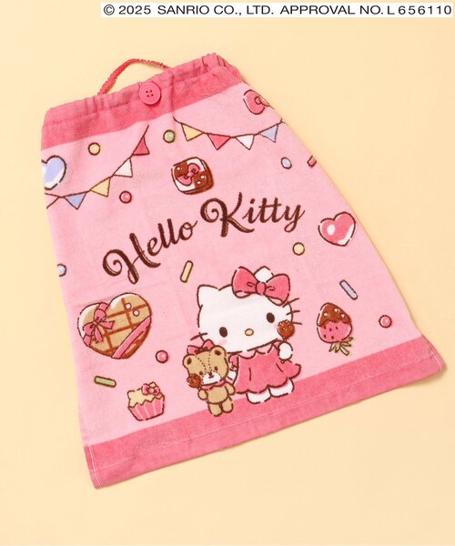 sanrio(サンリオ)の「【サンリオキャラクターズ】オリコウタオル(タオル・キッズ・レッド/オフホワイト・FREE)」の1枚目の写真