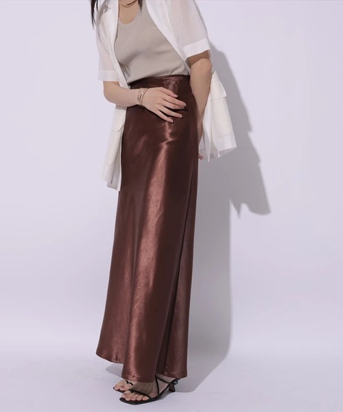 ピーチサテンナロースカート（スカート）｜Mystrada（マイ