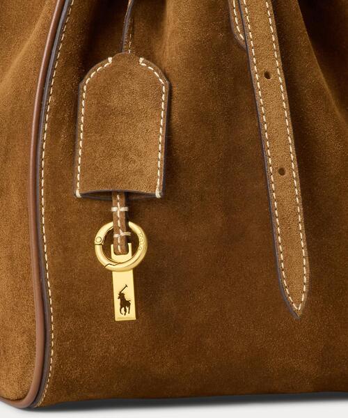 Polo ID スエード サッチェル（ハンドバッグ）｜POLO RALPH LAUREN