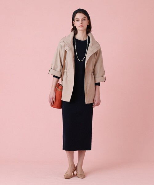 ANAYI(アナイ)の「【セットアップ対応商品】ネップスムース スカート(スカート・レディース・ベージュ/ネイビー・38/36)」の4枚目の写真