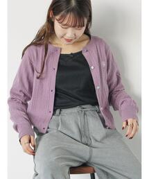 ehka sopo | 細ケーブル刺繍カーディガン(カーディガン/ボレロ)