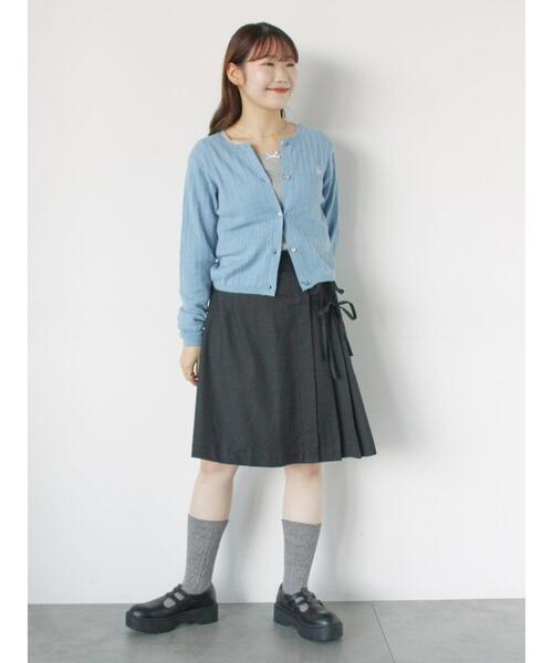 ehka sopo（エヘカソポ）の「細ケーブル刺繍カーディガン（カーディガン/ボレロ・レディース・サックスブルー/ブラック/キナリ/ラベンダー・F）」の16枚目の写真