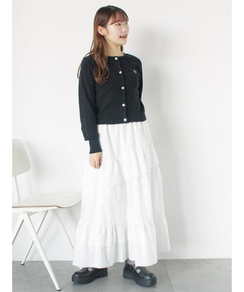 ehka sopo（エヘカソポ）の「細ケーブル刺繍カーディガン（カーディガン/ボレロ・レディース・サックスブルー/ブラック/キナリ/ラベンダー・F）」の22枚目の写真