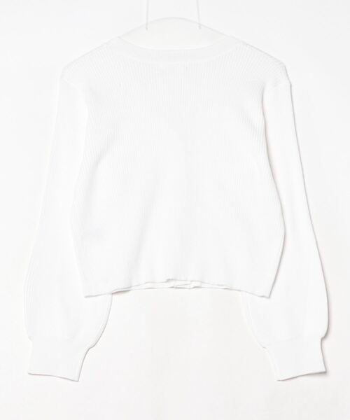 ASTORIA ODIER（アストリアオディール）の「ビジューリボンリブカーディガン（カーディガン/ボレロ・レディース・ホワイト/ネイビー/ミント/ラベンダー・SMALL/MEDIUM）」の5枚目の写真