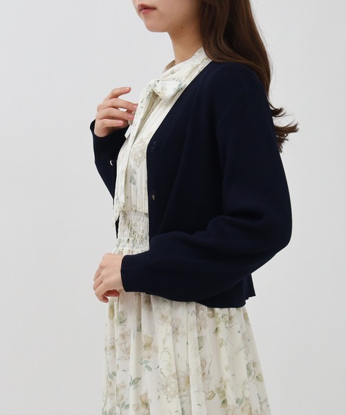 ASTORIA ODIER（アストリアオディール）の「ビジューリボンリブカーディガン（カーディガン/ボレロ・レディース・ホワイト/ネイビー/ミント/ラベンダー・SMALL/MEDIUM）」の16枚目の写真