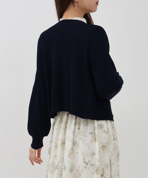 ASTORIA ODIER（アストリアオディール）の「ビジューリボンリブカーディガン（カーディガン/ボレロ・レディース・ホワイト/ネイビー/ミント/ラベンダー・SMALL/MEDIUM）」の17枚目の写真