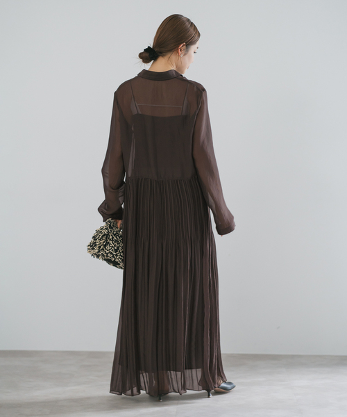 ヴィンテージオーガンプリーツワンピース（ワンピース）｜NOBLE