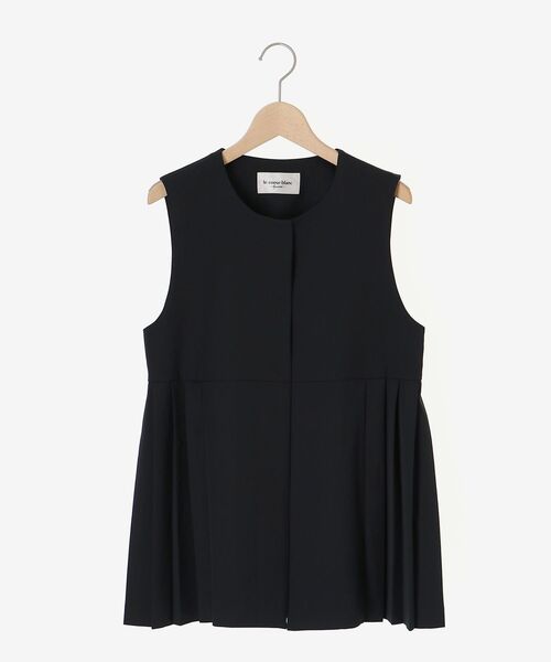 le.coeur blanc(ルクールブラン)の「ツインクロスサイドプリーツベスト(その他アウター・レディース・ベージュ/ネイビー・38)」の9枚目の写真