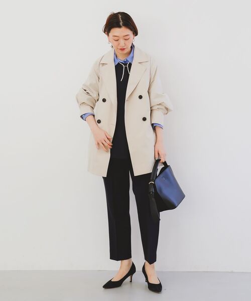 le.coeur blanc(ルクールブラン)の「ツインクロスサイドプリーツベスト(その他アウター・レディース・ベージュ/ネイビー・38)」の17枚目の写真