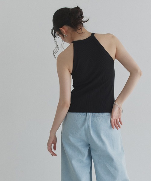AZUL BY MOUSSY ベーシックカップ付ホルターネックタンクトップ