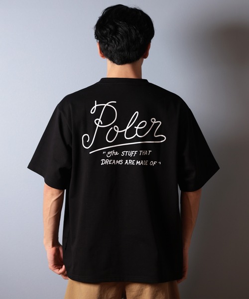 POLeR（ポーラー）の「【ムラサキスポーツ限定】POLER/ポーラー 半袖Tシャツ ビッグシルエット 吸湿速乾 259MCV0014（Tシャツ/カットソー・メンズ・ブラック/ホワイト/ネイビー・M/L/XL）」の9枚目の写真