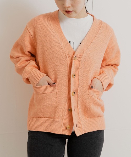THE GOODLAND MARKET(ザグッドランドマーケット)の「米富繊維 WASHI COTTON KNIT CARDIGAN(カーディガン/ボレロ・レディース・ブラック/ライトピンク/アイボリー・1/3)」の17枚目の写真