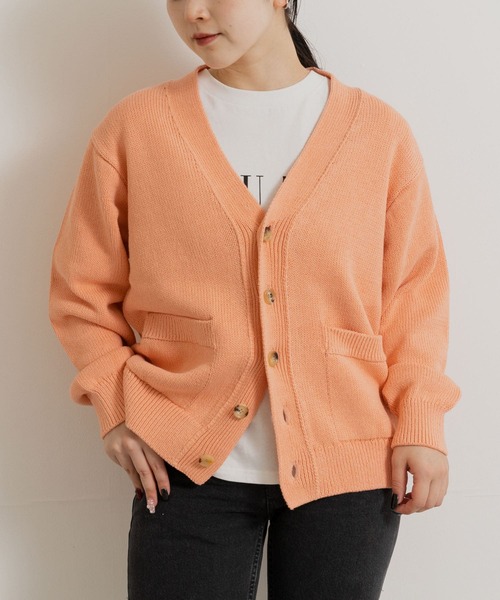 THE GOODLAND MARKET(ザグッドランドマーケット)の「米富繊維 WASHI COTTON KNIT CARDIGAN(カーディガン/ボレロ・レディース・ブラック/ライトピンク/アイボリー・1/3)」の18枚目の写真
