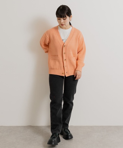 THE GOODLAND MARKET(ザグッドランドマーケット)の「米富繊維 WASHI COTTON KNIT CARDIGAN(カーディガン/ボレロ・レディース・ブラック/ライトピンク/アイボリー・1/3)」の21枚目の写真