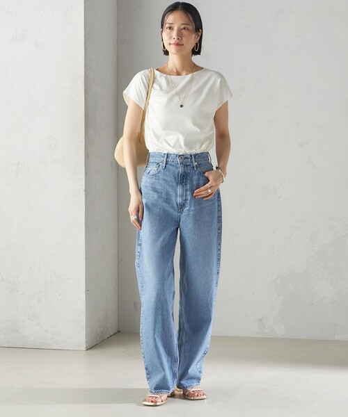 SHIPS(シップス)の「〈手洗い可能〉SORONA(R) ボートネック TEE(Tシャツ/カットソー・レディース・ブラック/ライトグレー/オフホワイト・ONE SIZE)」の11枚目の写真
