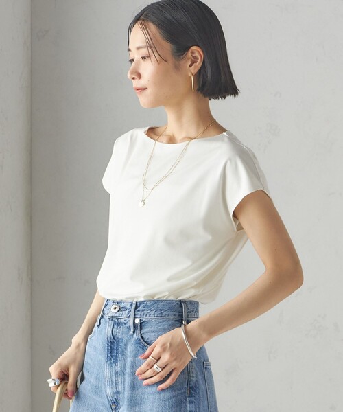tシャツ 「手洗い可能」SORONA(R) ボートネック TEE レディース 手洗い可能〉SORONA(R) ボートネック TEE（Tシャツ/カットソー