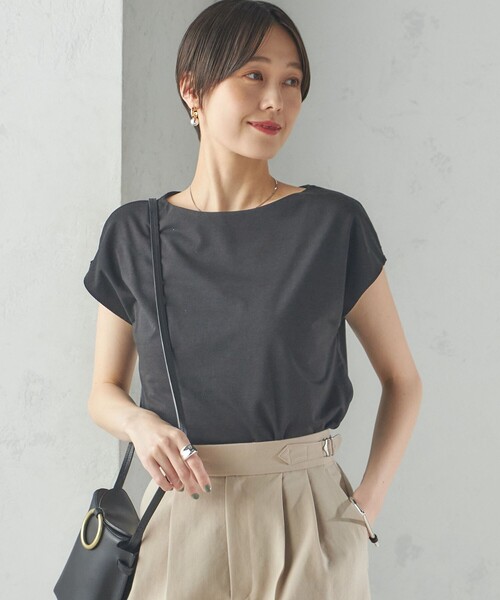 SHIPS for women / シップスウィメン 〈手洗い可能〉SORONA(R) ボートネック TEE 手洗い可能〉SORONA(R) ボートネック TEE（Tシャツ/カットソー