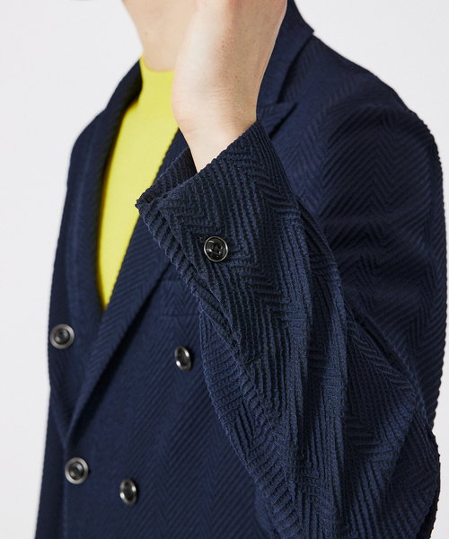 DESIGNWORKS(デザインワークス)の「【MARZOTTO】ウール ジャガード ダブルジャケット(テーラードジャケット・メンズ・ネイビー/グレー・50/48/46/44)」の9枚目の写真