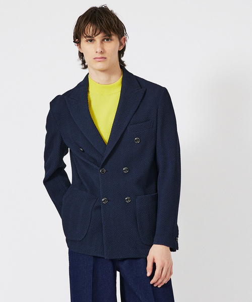 DESIGNWORKS(デザインワークス)の「【MARZOTTO】ウール ジャガード ダブルジャケット(テーラードジャケット・メンズ・ネイビー/グレー・50/48/46/44)」の15枚目の写真