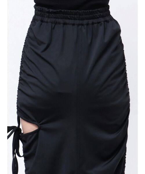 EMODA（エモダ）の「ギャザーストリングマキシスカート（スカート・レディース・ブラック/グレー/その他・FREE）」の7枚目の写真