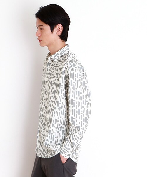 THE SHOP TK （ザ ショップ ティーケー ）の「ドライポリ長袖プリントシャツ（シャツ/ブラウス・メンズ・ホワイト系3/ブルー系その他4/ブラック系/ホワイト系5・04/03/02）」の13枚目の写真