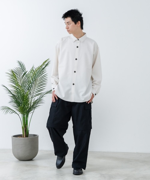 JEANS MATE(ジーンズメイト)の「【NEOSARTIC】【ハーフパンツとしても着用できる2WAY仕様】コンバーチブルワイドカーゴパンツ ギミックパンツ ストリート スケーター ユニセックス(カーゴパンツ・メンズ・ブラック/オフホワイト/カーキ・MEDIUM/LARGE/X-LARGE)」の12枚目の写真