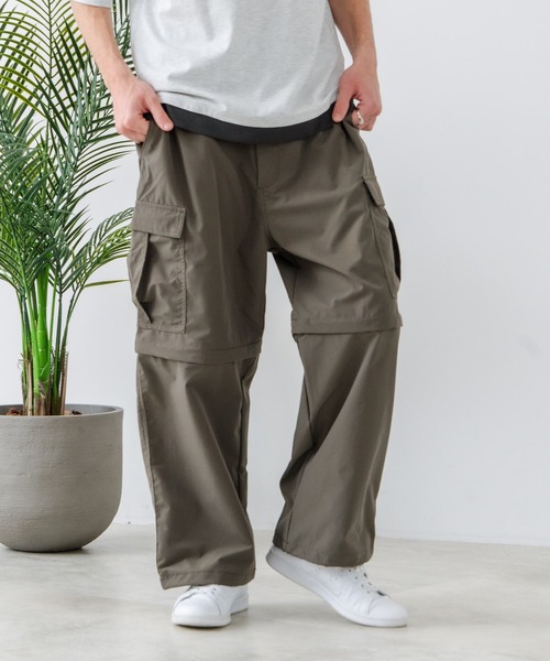 2WAY 90s BANANA REPUBLIC コンバーチブル　ワイドカーゴ GU公式 | コンバーチブルワイドカーゴパンツ(セットアップ可能)