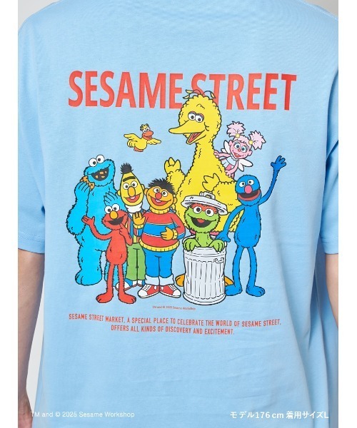 SESAME STREET(セサミストリート)の「【UNISEX】キャラクターアートTシャツ(ELMO&FRIENDS)(Tシャツ/カットソー・レディース・ホワイト/スカイブルー・MEDIUM/LARGE)」の12枚目の写真