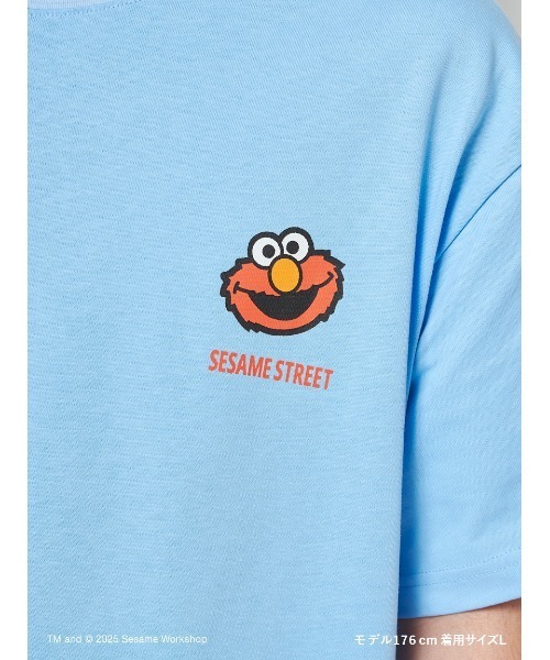 SESAME STREET(セサミストリート)の「【UNISEX】キャラクターアートTシャツ(ELMO&FRIENDS)(Tシャツ/カットソー・レディース・ホワイト/スカイブルー・MEDIUM/LARGE)」の13枚目の写真