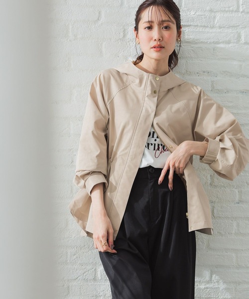 GLOBAL WORK(グローバルワーク)の「撥水軽やかマンパ/243794(マウンテンパーカー・レディース・ベージュ/ネイビー/アイボリー/カーキ・LARGE/MEDIUM)」の3枚目の写真