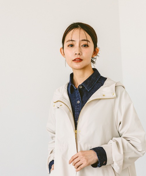 GLOBAL WORK(グローバルワーク)の「撥水軽やかマンパ/243794(マウンテンパーカー・レディース・ベージュ/ネイビー/アイボリー/カーキ・LARGE/MEDIUM)」の9枚目の写真