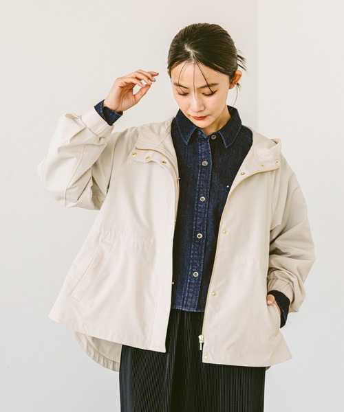 GLOBAL WORK(グローバルワーク)の「撥水軽やかマンパ/243794(マウンテンパーカー・レディース・ベージュ/ネイビー/アイボリー/カーキ・LARGE/MEDIUM)」の10枚目の写真