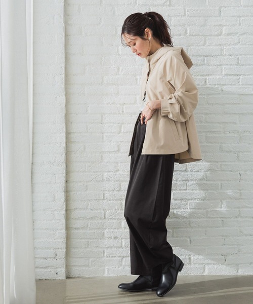 GLOBAL WORK(グローバルワーク)の「撥水軽やかマンパ/243794(マウンテンパーカー・レディース・ベージュ/ネイビー/アイボリー/カーキ・LARGE/MEDIUM)」の14枚目の写真