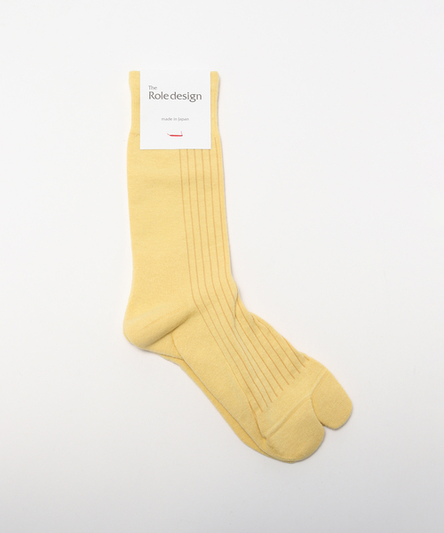 EDIFICE(エディフィス)の「THE ROLE DESIGN (ザ ロールデザイン) PLANE RIB SOCKS MENS RLD-666-239025(ソックス/靴下・メンズ・ブラウン/イエロー・MEDIUM)」の2枚目の写真