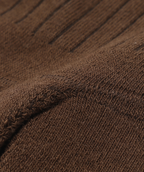 EDIFICE(エディフィス)の「THE ROLE DESIGN (ザ ロールデザイン) PLANE RIB SOCKS MENS RLD-666-239025(ソックス/靴下・メンズ・ブラウン/イエロー・MEDIUM)」の3枚目の写真