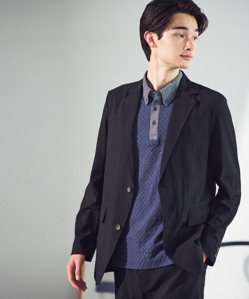 COMME CA ISM（コムサイズム）の「【セットアップ対応】３Ｄエアートリコット ジャケット（テーラードジャケット・メンズ・ブラック/ネイビー・SMALL/MEDIUM/LARGE/X-LARGE）」の16枚目の写真