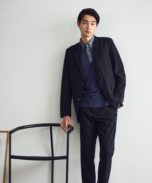 COMME CA ISM（コムサイズム）の「【セットアップ対応】３Ｄエアートリコット ジャケット（テーラードジャケット・メンズ・ブラック/ネイビー・SMALL/MEDIUM/LARGE/X-LARGE）」の17枚目の写真