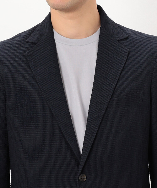 COMME CA ISM（コムサイズム）の「【セットアップ対応】３Ｄエアートリコット ジャケット（テーラードジャケット・メンズ・ブラック/ネイビー・SMALL/MEDIUM/LARGE/X-LARGE）」の7枚目の写真