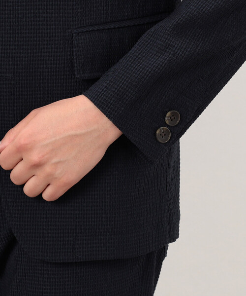 COMME CA ISM（コムサイズム）の「【セットアップ対応】３Ｄエアートリコット ジャケット（テーラードジャケット・メンズ・ブラック/ネイビー・SMALL/MEDIUM/LARGE/X-LARGE）」の8枚目の写真