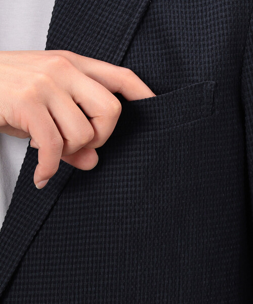 COMME CA ISM（コムサイズム）の「【セットアップ対応】３Ｄエアートリコット ジャケット（テーラードジャケット・メンズ・ブラック/ネイビー・SMALL/MEDIUM/LARGE/X-LARGE）」の9枚目の写真