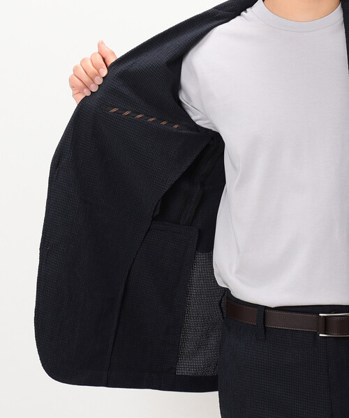 COMME CA ISM（コムサイズム）の「【セットアップ対応】３Ｄエアートリコット ジャケット（テーラードジャケット・メンズ・ブラック/ネイビー・SMALL/MEDIUM/LARGE/X-LARGE）」の12枚目の写真