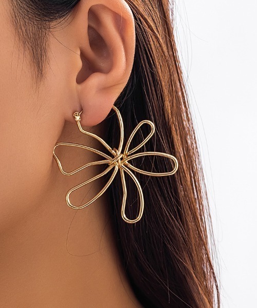 Burner(バーナー)の「【OKUOKU 0909】フラワー シンプル デザイン 両耳ピアス oku-pierce-724969757453-4【RBTS】(ピアス(両耳用)・レディース・シルバー/ゴールド/ゴールド系その他/シルバー系その他・FREE)」の8枚目の写真