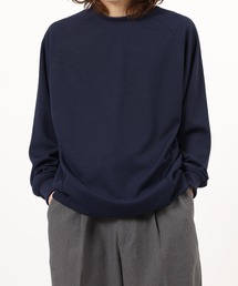 無地 ワイド ワッフル 長袖Tシャツ